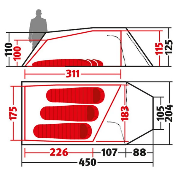 Wechsel Tempest 3 - 3-Personen Zelt – Bild 2